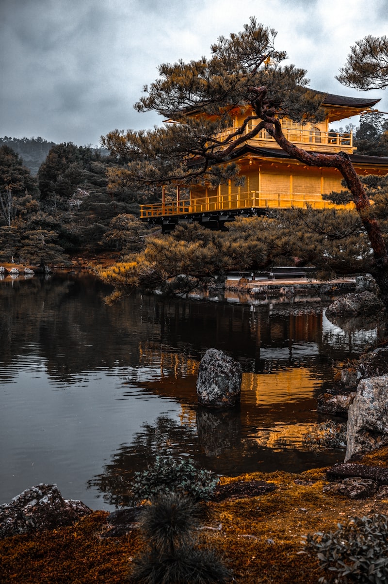 Kinkaku-ji golden pavilion reflected in water — Kinkaku-ji Serenity